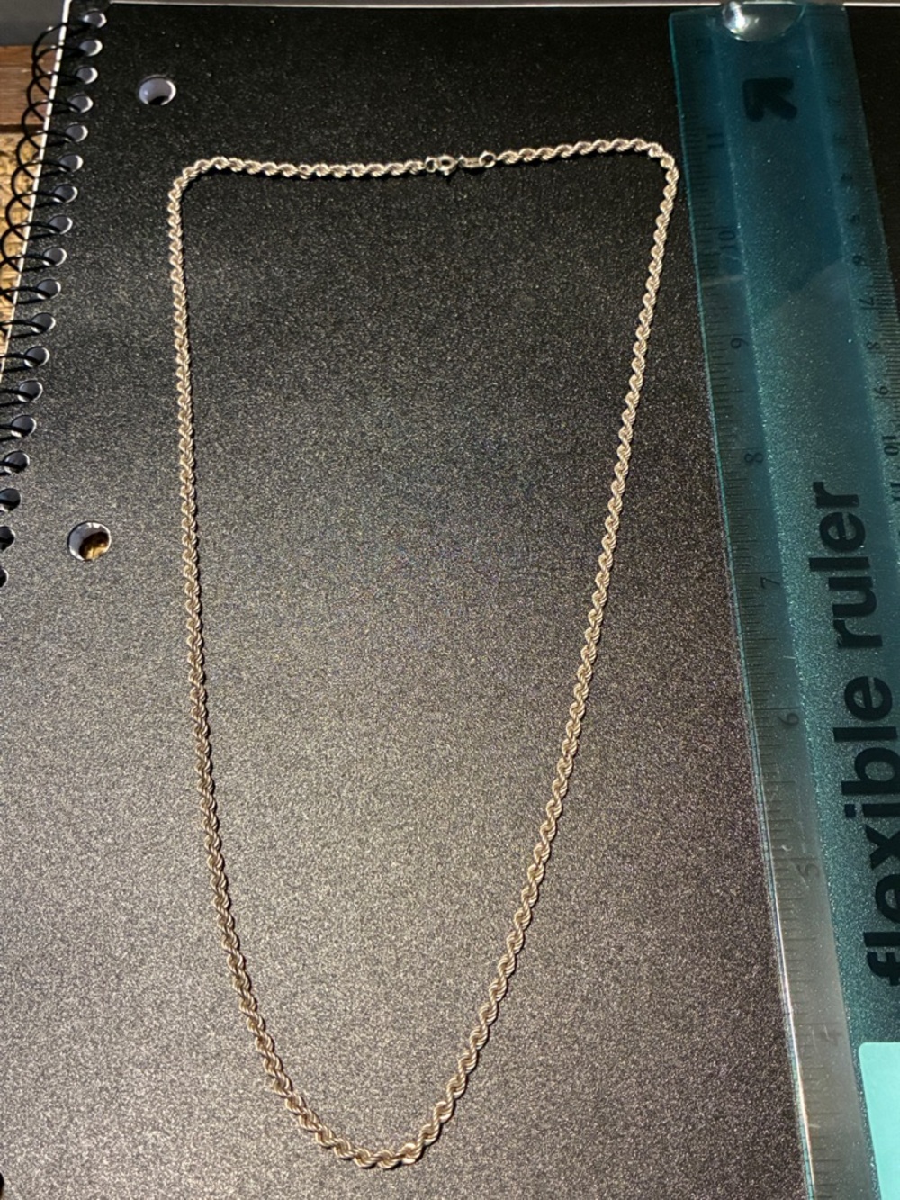Rope Chain Necklace - Silver 925 18” long
